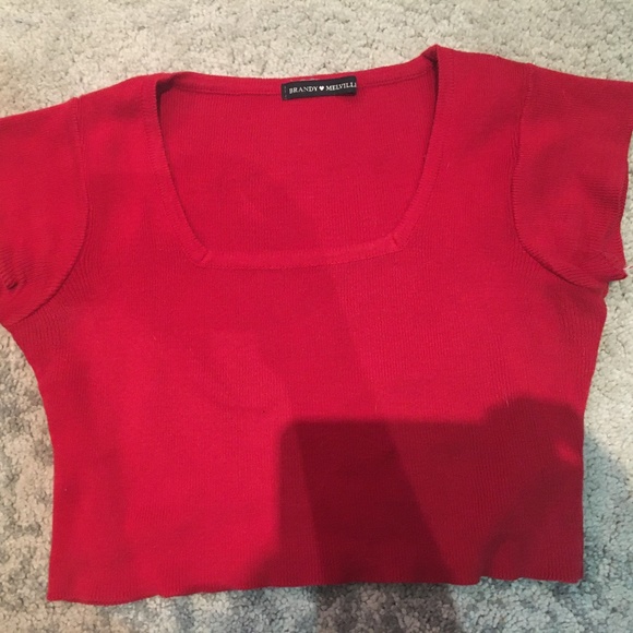 Brandy Melville Red Crop Top - Picture 5 of 5